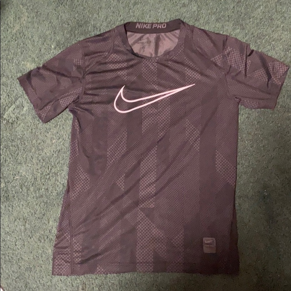 Nike Pro Boys Fitted DriFit Short Sleeve Black L